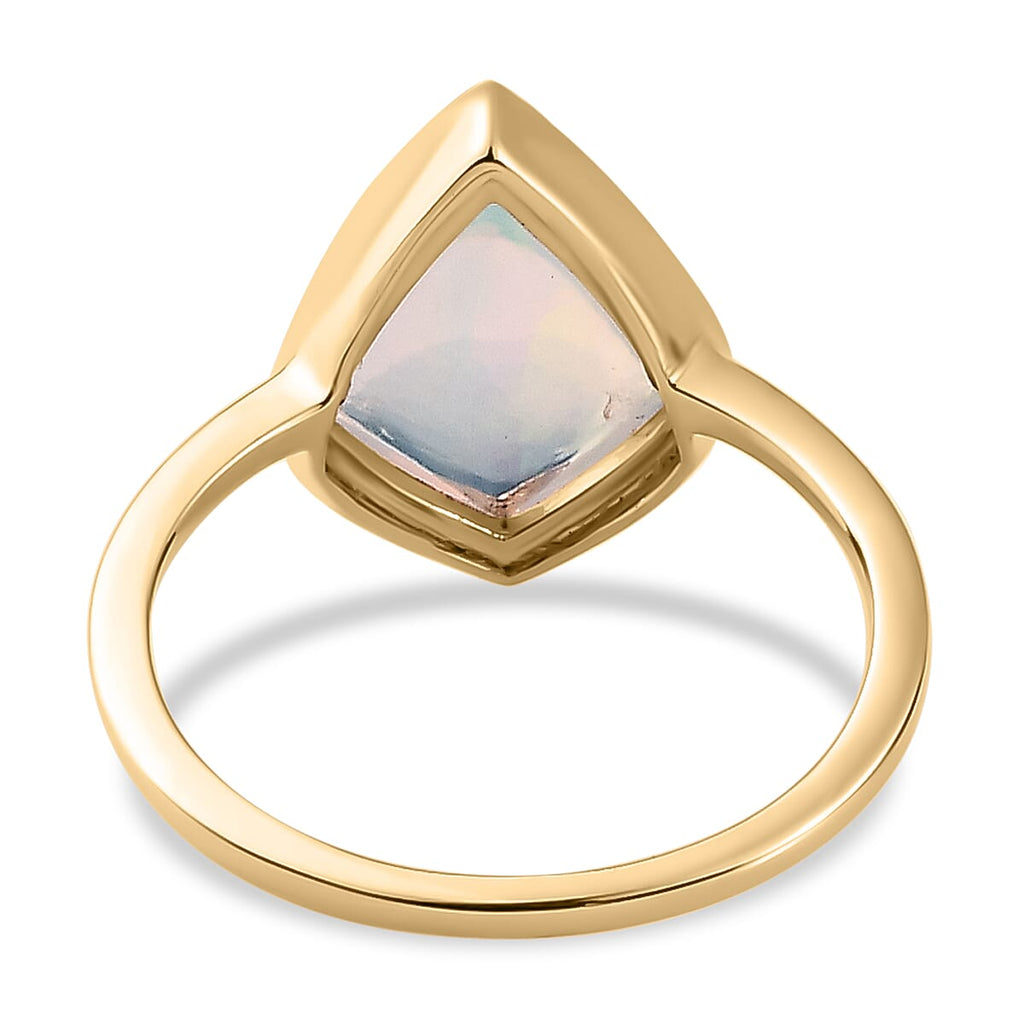 9K Yellow Gold Ethiopian Welo Opal Ring 1.85 Ct.