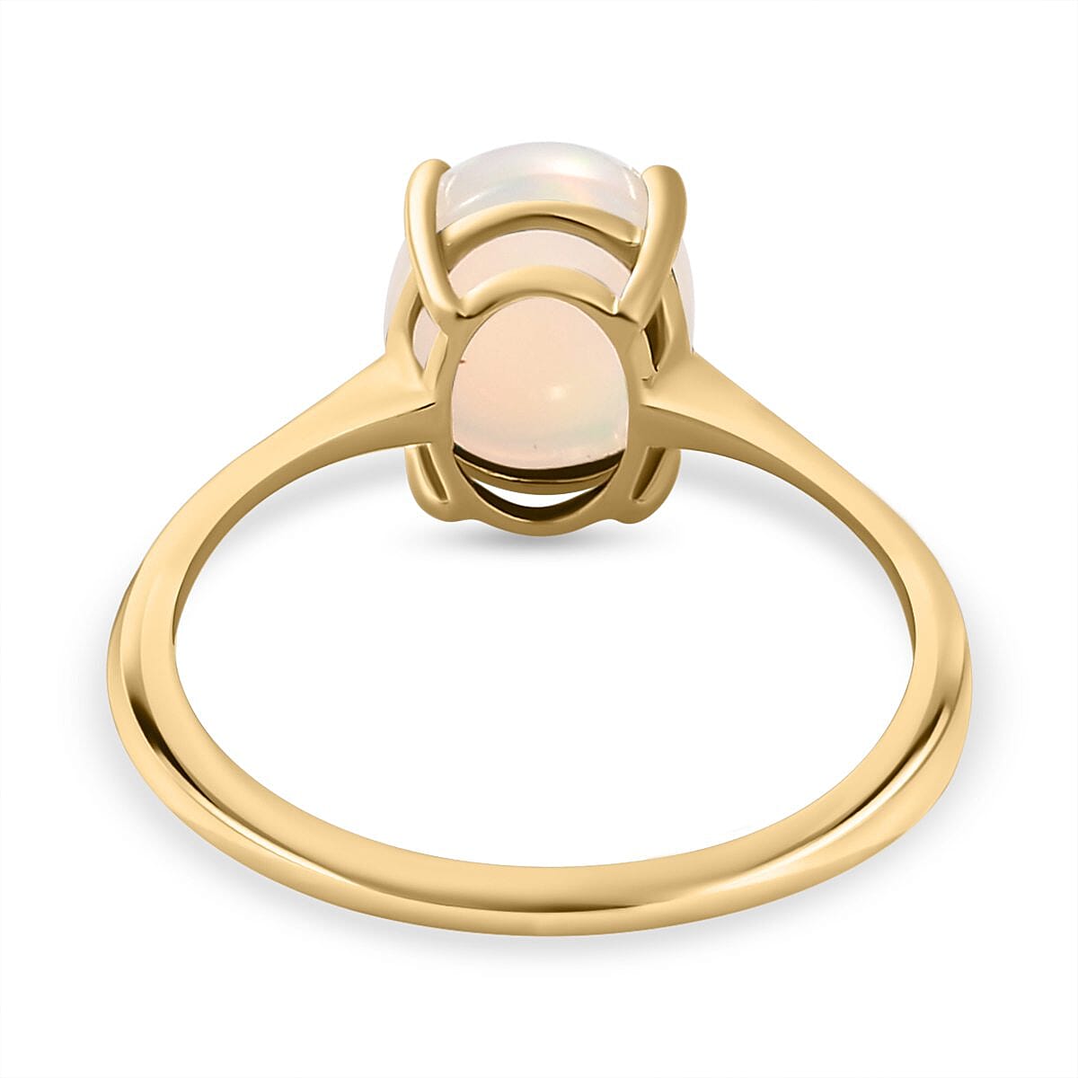 9K Yellow Gold Ethiopian Welo Opal Solitaire Ring 1.15 Ct 7385709 9