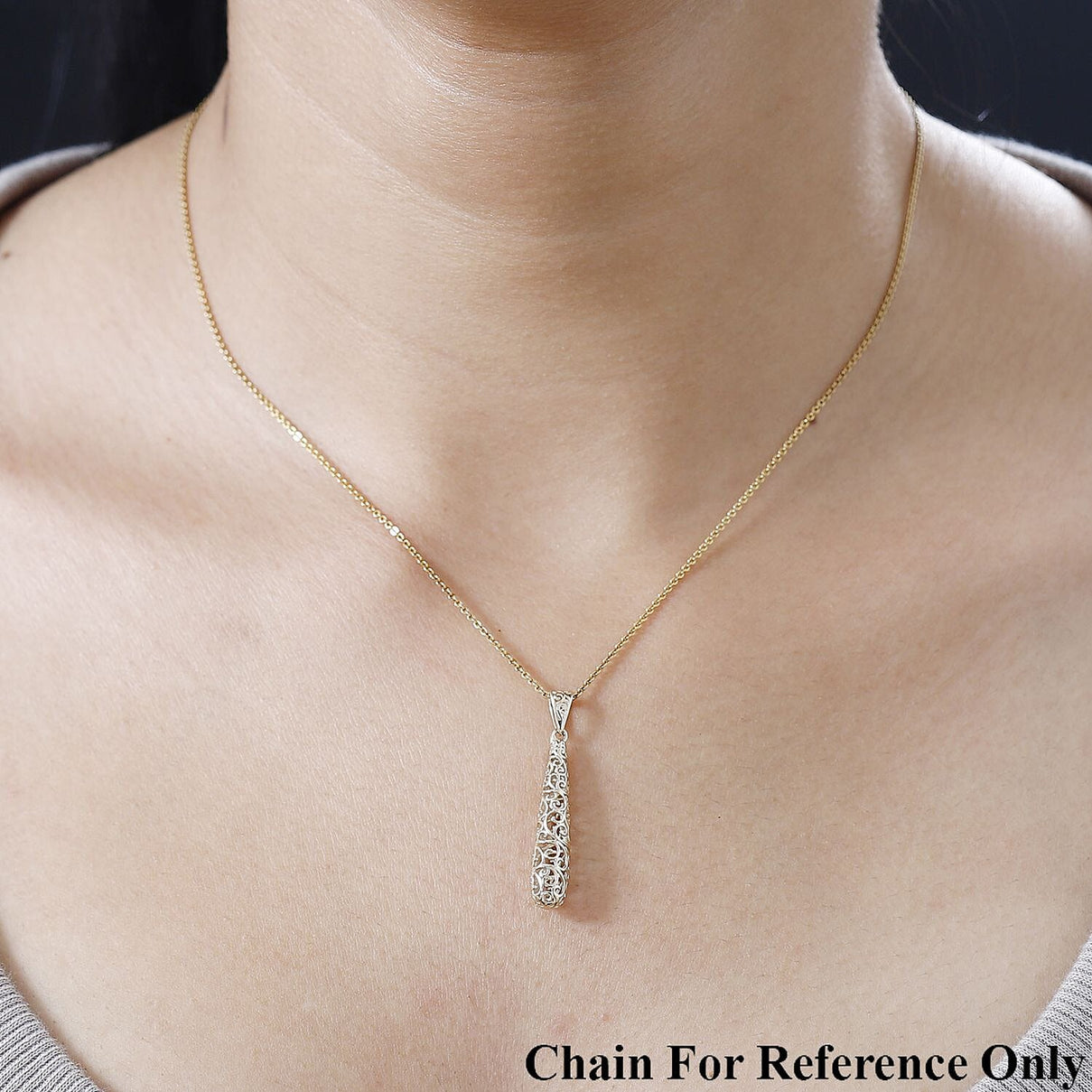 First Time Ever -Lucy Q Air Collection - 9K Yellow Gold Pendant 7751731 2