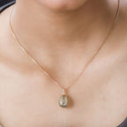 9K Yellow Gold Lattice Pendant