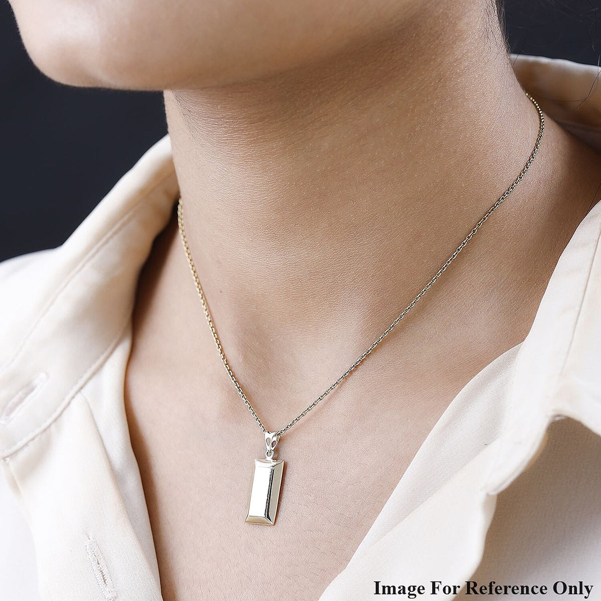 One Time Closeout Deal - 9K Yellow Gold Ingot Bar Pendant 7663389 2