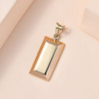 One Time Closeout Deal - 9K Yellow Gold Ingot Bar Pendant