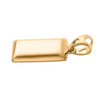 One Time Closeout Deal - 9K Yellow Gold Ingot Bar Pendant