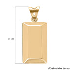 One Time Closeout Deal - 9K Yellow Gold Ingot Bar Pendant