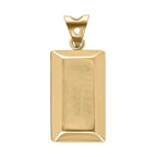 9K Yellow Gold Dragon Motif Bar Pendant