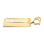 9K Yellow Gold Dragon Motif Bar Pendant