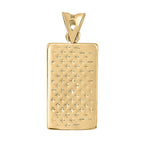 9K Yellow Gold Dragon Motif Bar Pendant