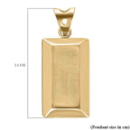 9K Yellow Gold Dragon Motif Bar Pendant