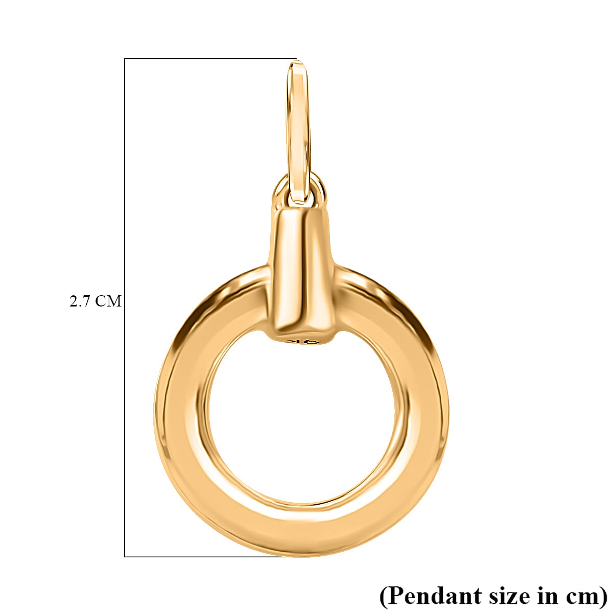 9K Yellow Gold  Circle Pendant, Gold Wt. 2.02 Gms 7750611 5