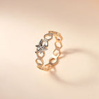 Designer Inspired - 9K Yellow Gold Honeycomb and Bee Ring