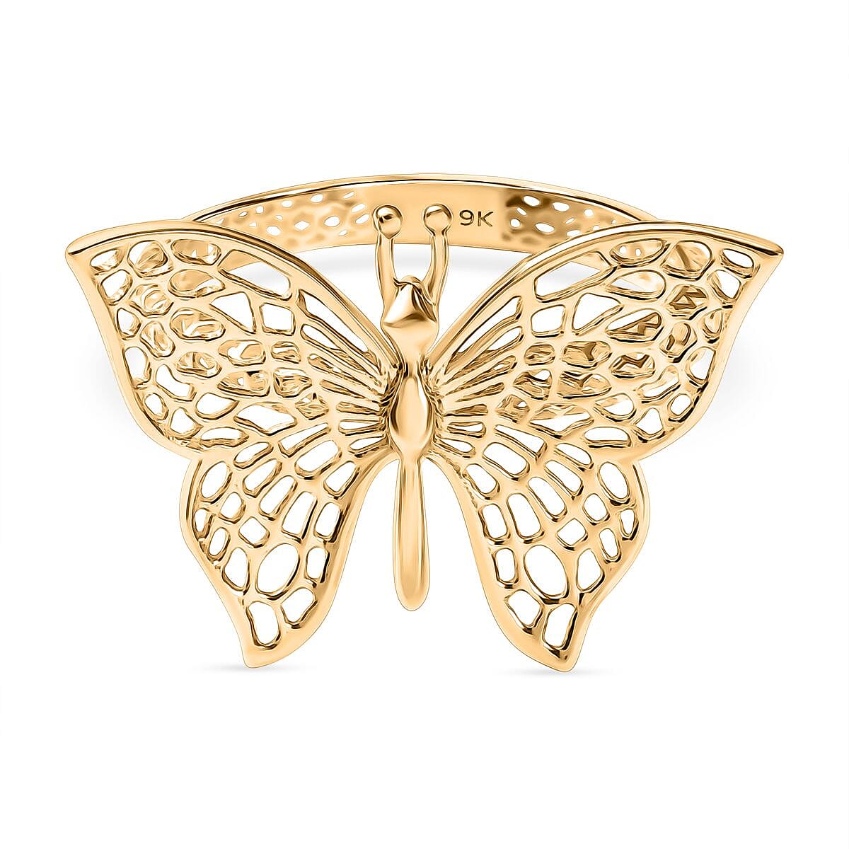 9K Yellow Gold Butterfly Ring 8083225 0