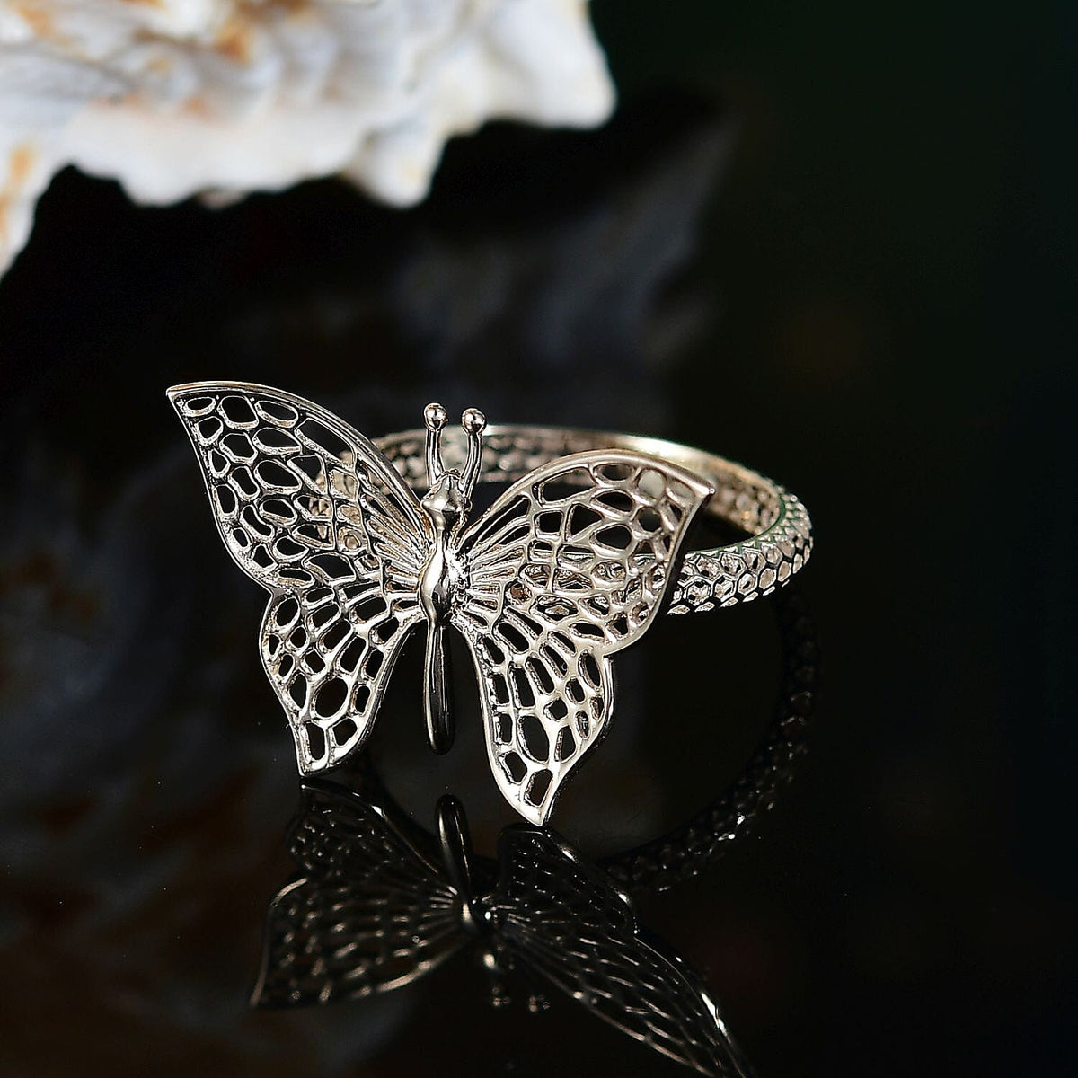 9K Yellow Gold Butterfly Ring 8083225 2