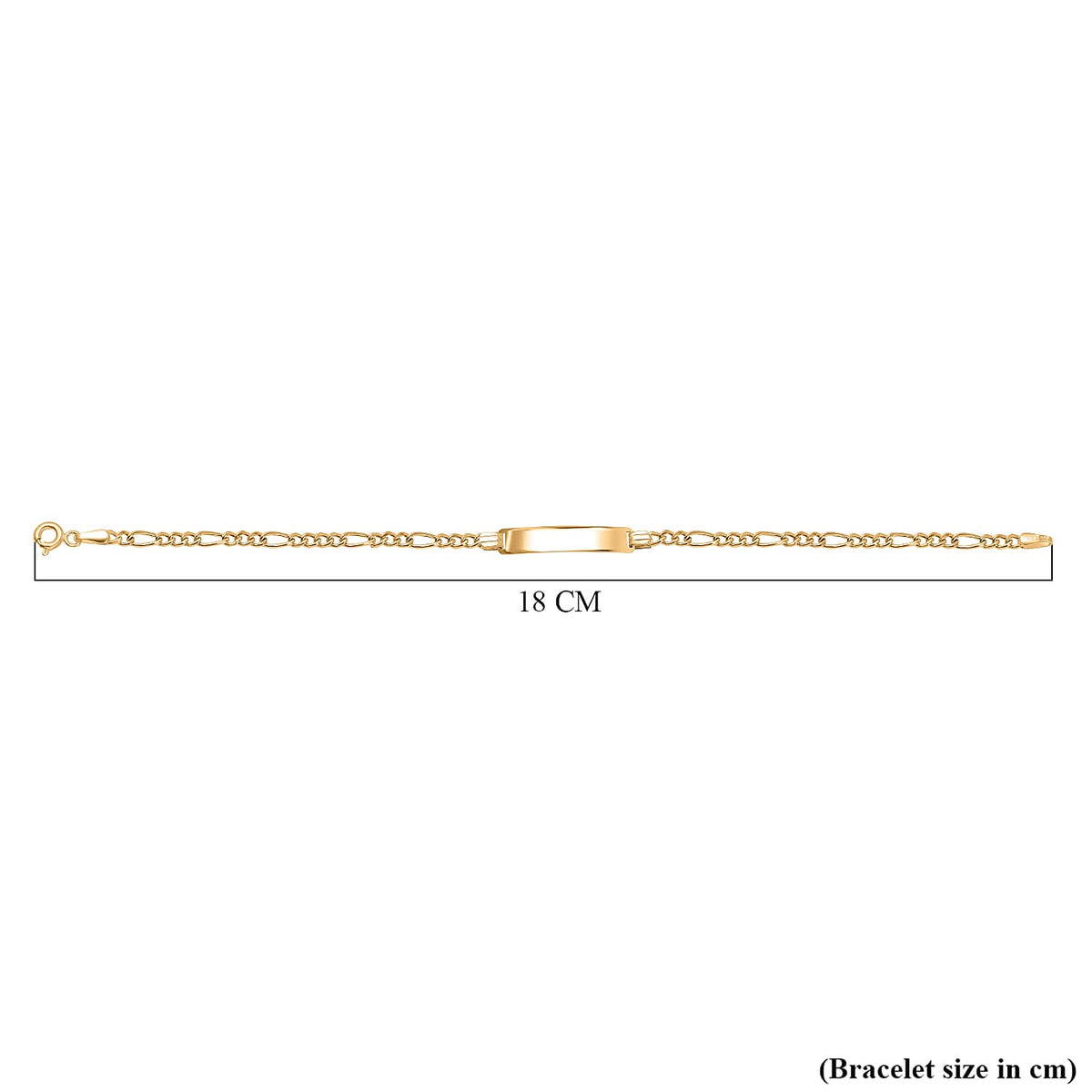 9K Yellow Gold Figaro Bracelet (Size - 7) 7682361 4