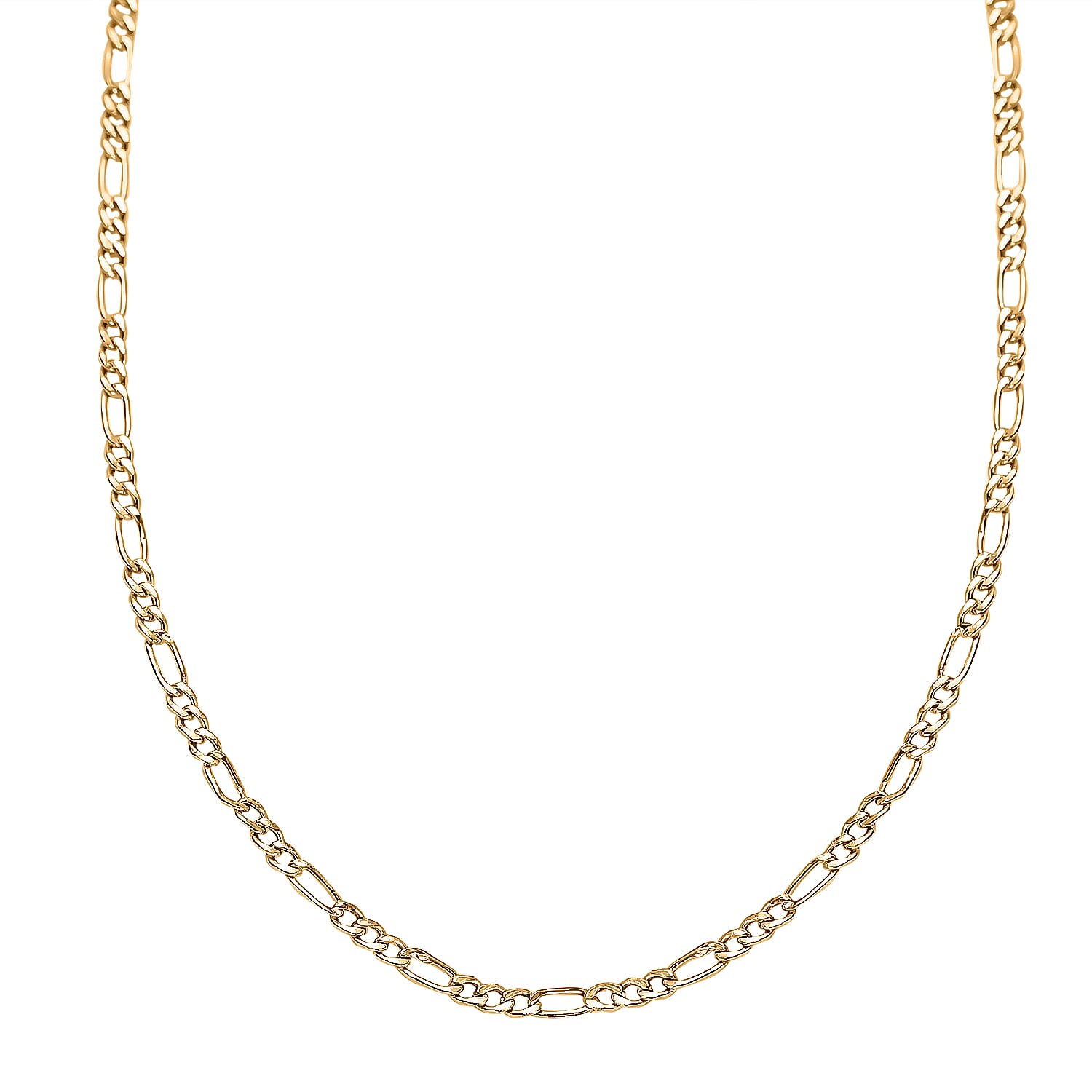 9K Yellow Gold Figaro Necklace (Size 18) 3554491 0
