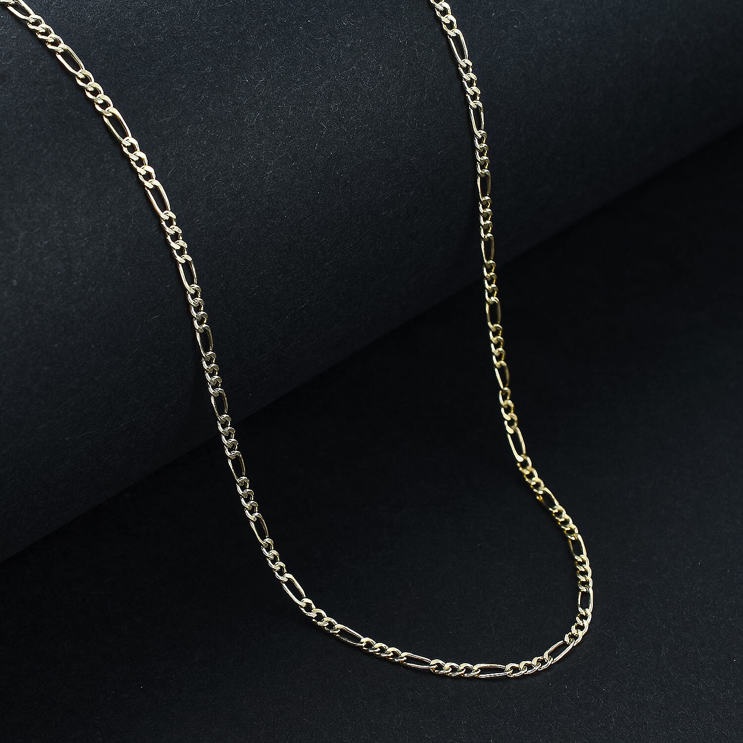 9K Yellow Gold Figaro Necklace (Size 18) 3554491 1