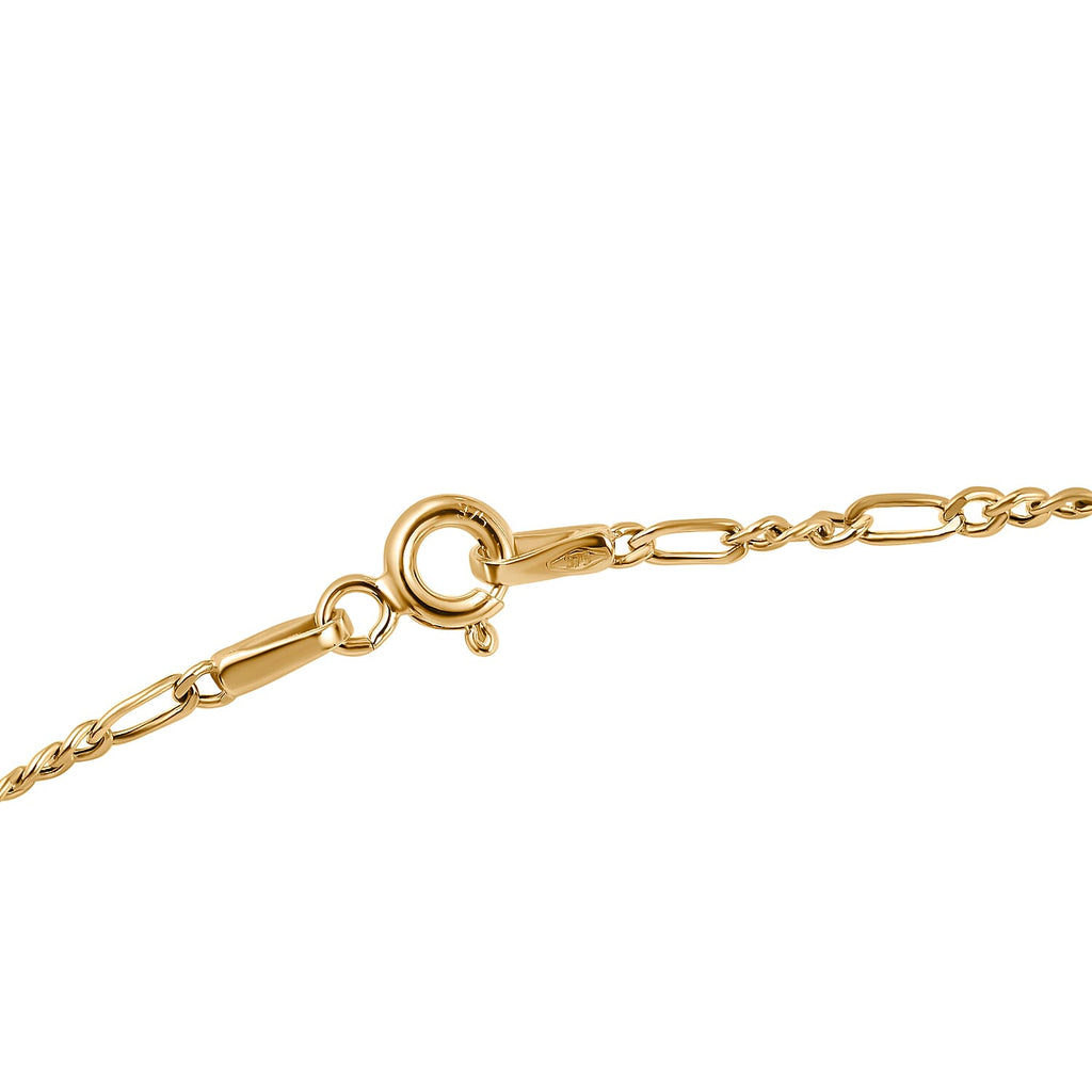 9K Yellow Gold Figaro Necklace (Size 18)