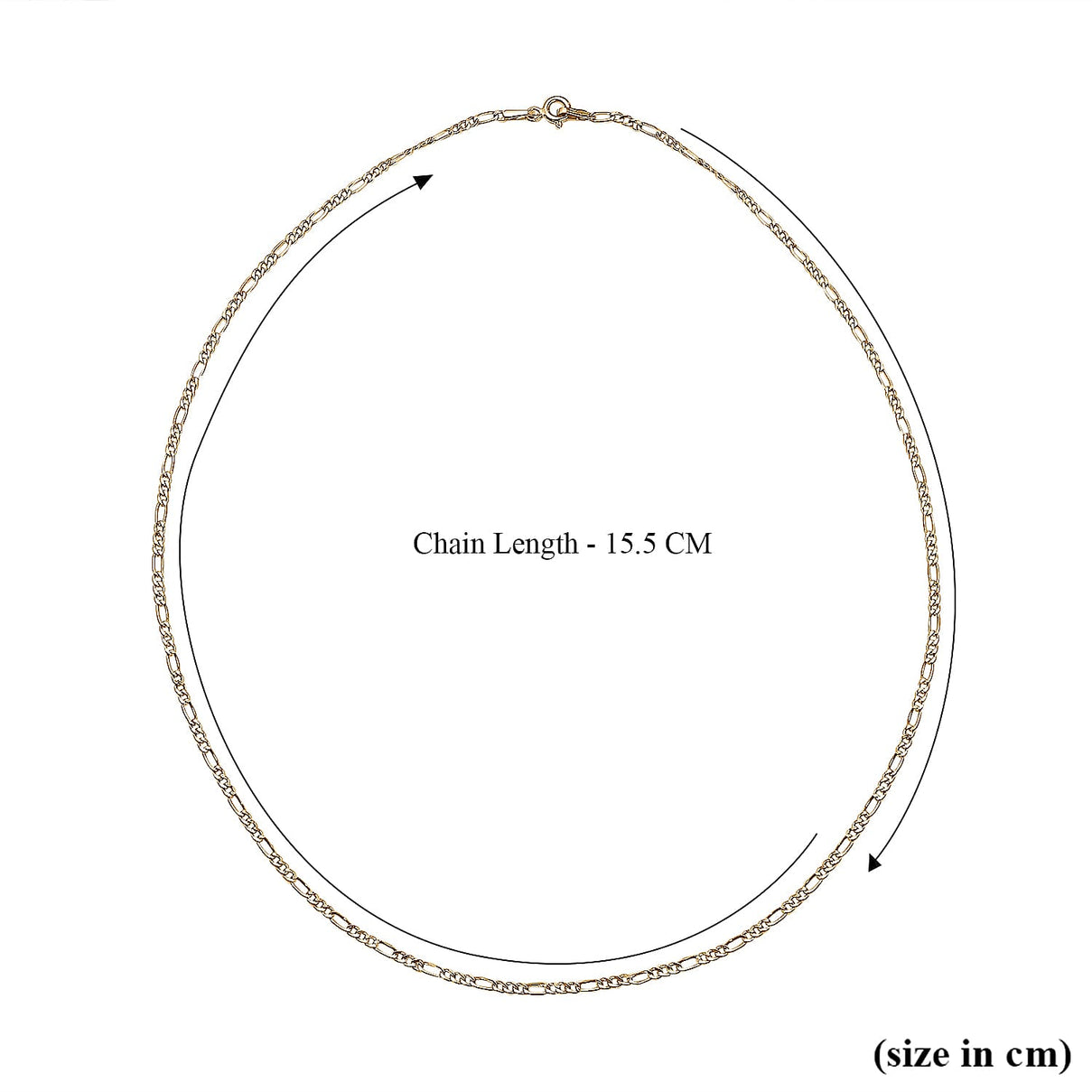 9K Yellow Gold Figaro Necklace (Size 18) 3554491 4