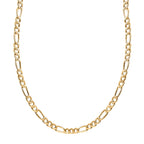 Vicenza Collection - 9K Yellow Gold Figaro Necklace (Size - 30)