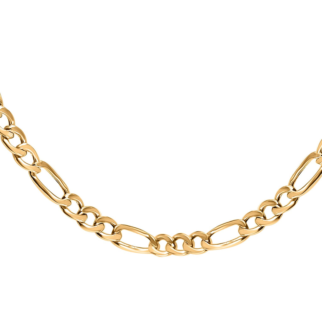 Vicenza Collection - 9K Yellow Gold Figaro Necklace (Size - 30)