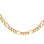 Vicenza Collection - 9K Yellow Gold Figaro Necklace (Size - 30)