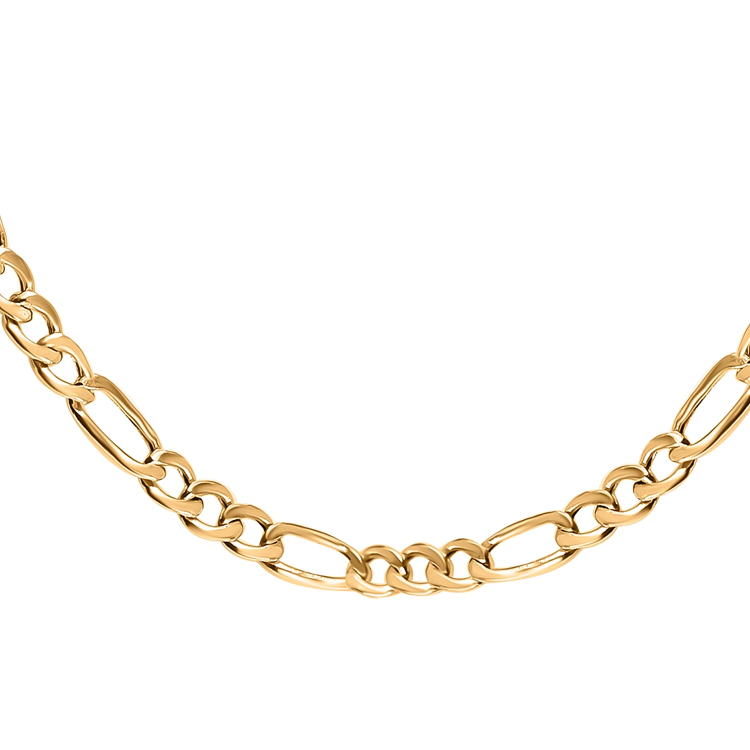 Vicenza Collection - 9K Yellow Gold Figaro Necklace (Size - 30) 7637518 2