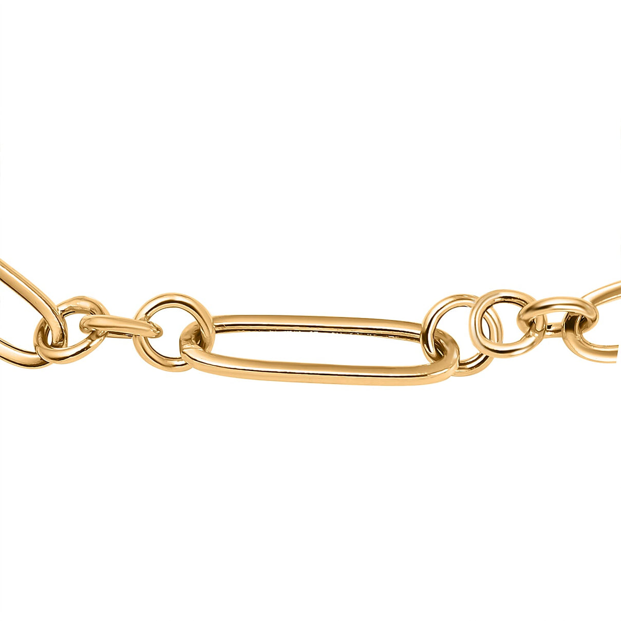 Hatton Garden Close Out Deal - 9K Yellow Gold Figaro Paperclip Bracelet (Size - 7.5) 3.20 gms 7712138 2