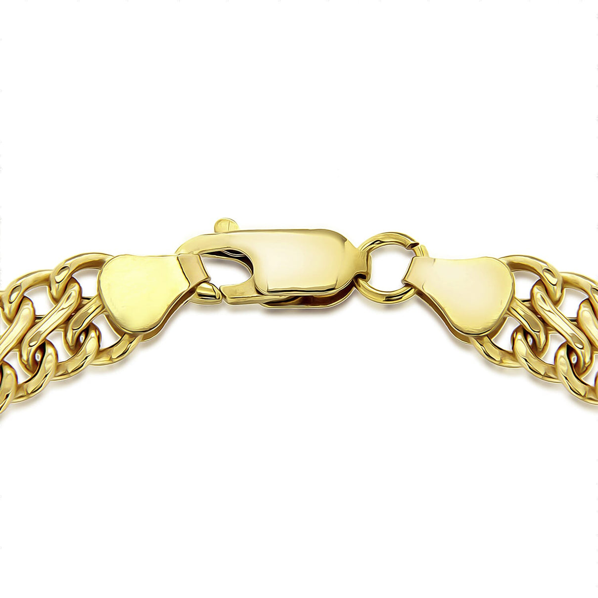 9K Yellow Gold Figure Hollow Curb Bracelet 7 Inch 8894662 3