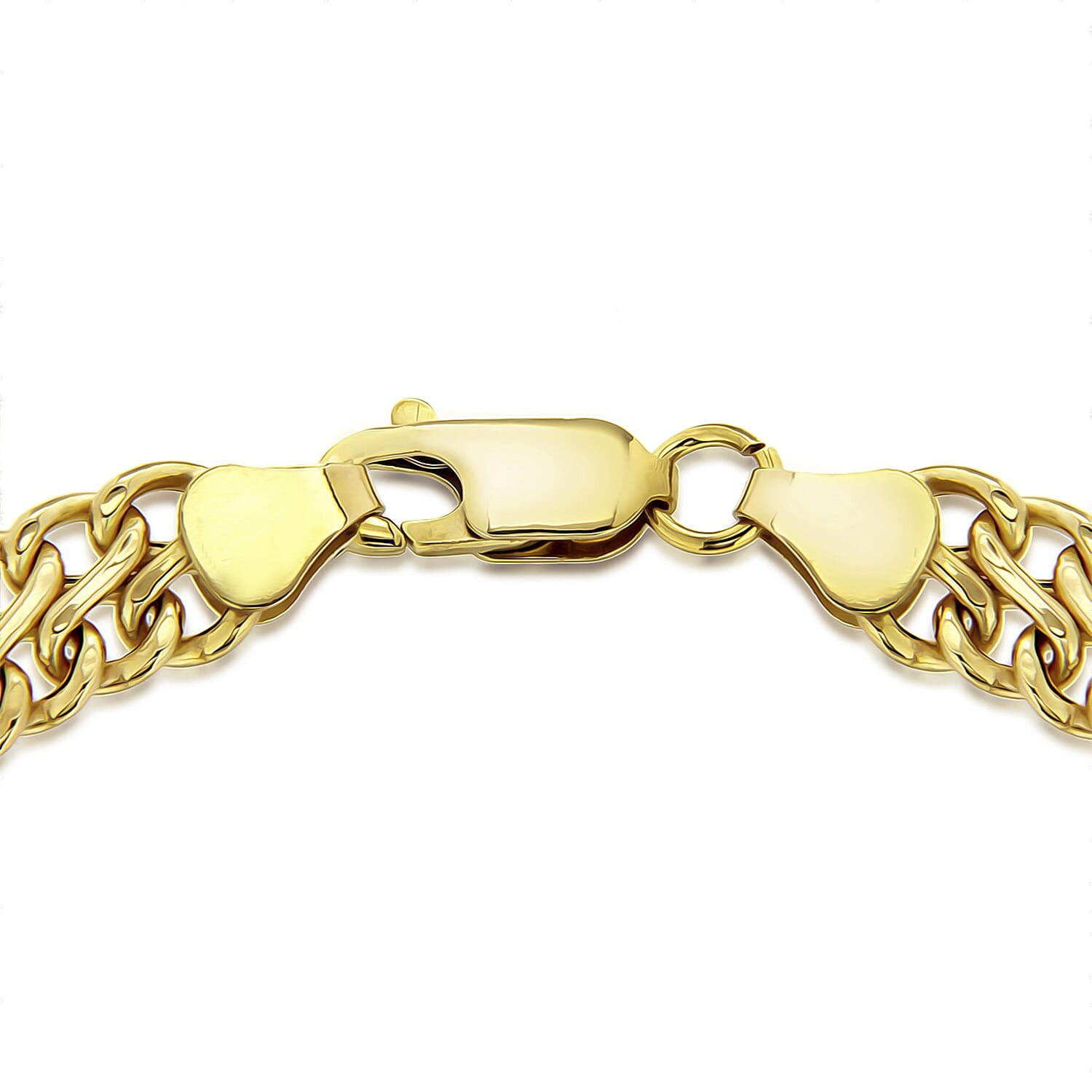 9K Yellow Gold Figure Hollow Curb Bracelet 7 Inch 8894662 3