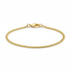 9K Yellow Gold Flat Curb Bracelet (Size - 8.5) with Lobster Clasp. Gold Wt 2.10 Gms