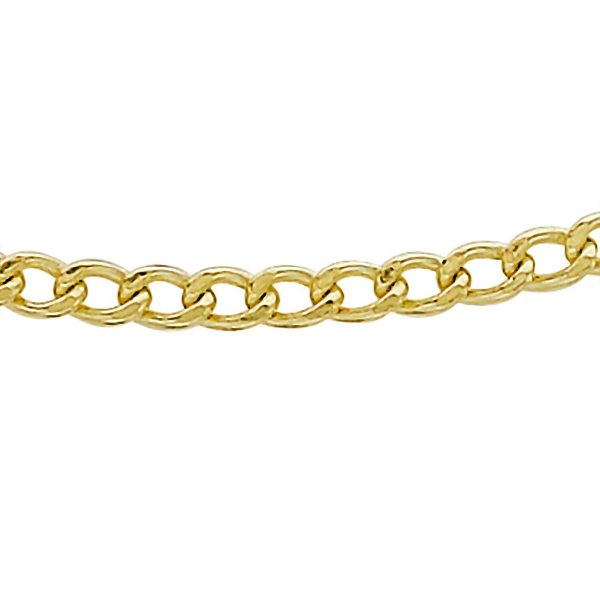 9K Yellow Gold Flat Curb Chain 16 Inch 7190358 0
