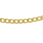 9K Yellow Gold Flat Curb Chain 16 Inch