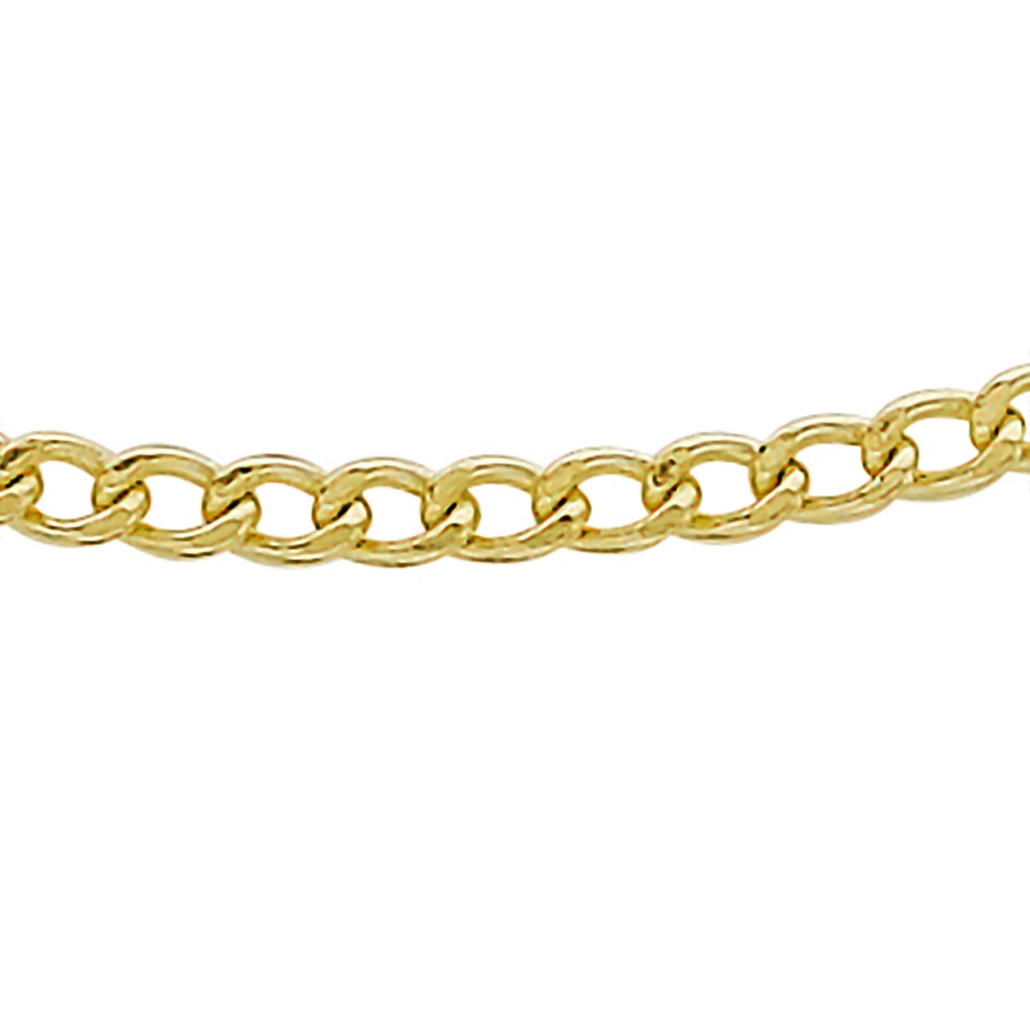 9K Yellow Gold Flat Curb Chain 16 Inch 7190358 0