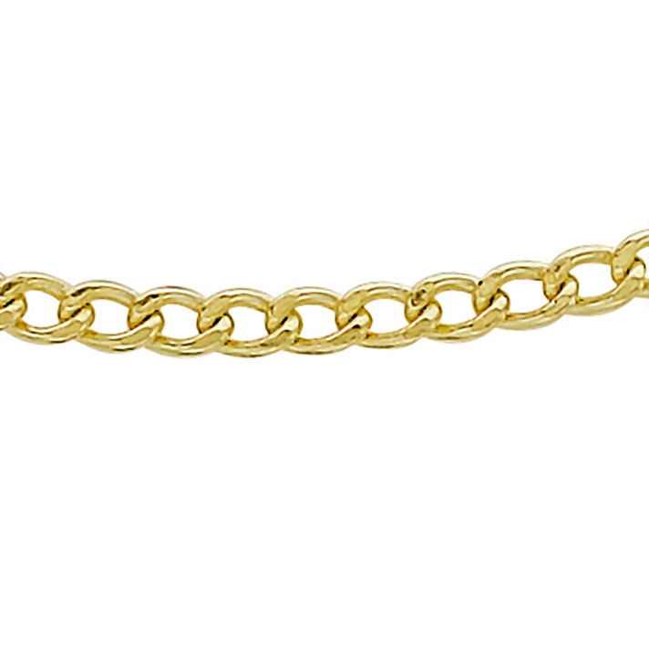 9K Yellow Gold Flat Curb Chain 16 Inch 7190358 1