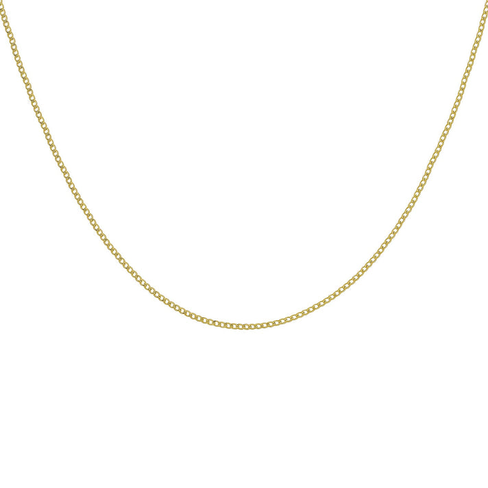 9K Yellow Gold Flat Curb Chain 16 Inch 7190358 2