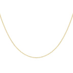 9K Yellow Gold Flat Curb Chain With Spring Ring Clasp (Size - 16)