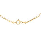 9K Yellow Gold Flat Curb Chain With Spring Ring Clasp (Size - 16)