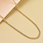 One Time Close Out Hatton Garden Deal- 9K Yellow Gold Curb (Size 18) Necklace