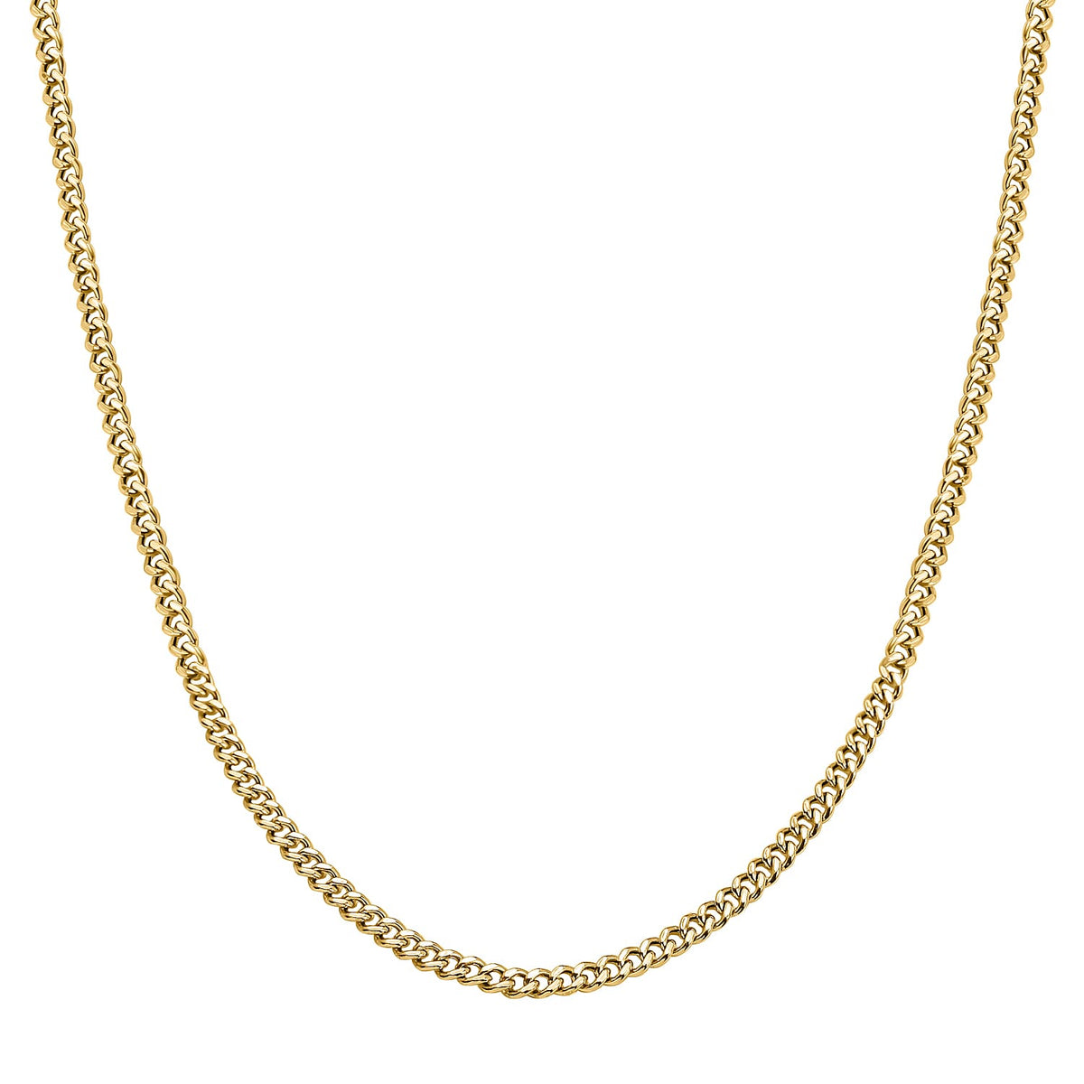 9K Yellow Gold Flat Curb Chain 18 Inch 7190360 3
