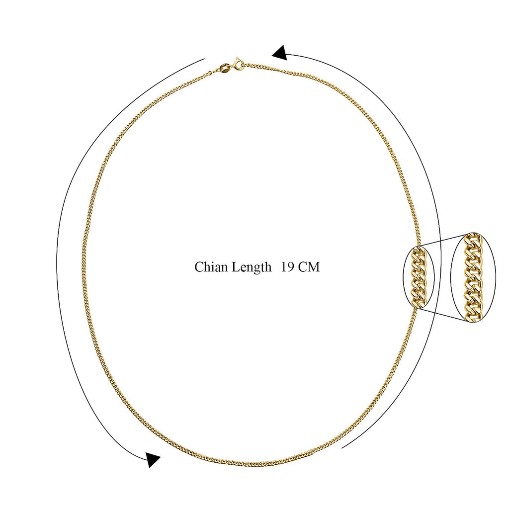 One Time Close Out Hatton Garden Deal- 9K Yellow Gold Curb (Size 18) Necklace