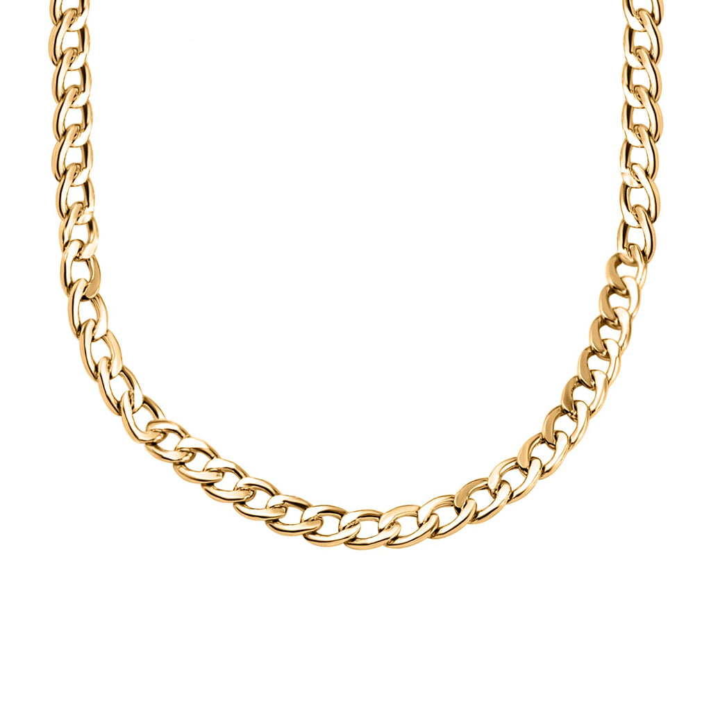 Hatton Garden Close Out Deal - 9K Yellow Gold Flat Curb Chain (Size - 18)