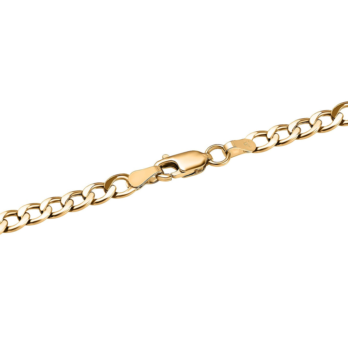 Hatton Garden Close Out Deal - 9K Yellow Gold Flat Curb Chain (Size - 18) 7649752 3
