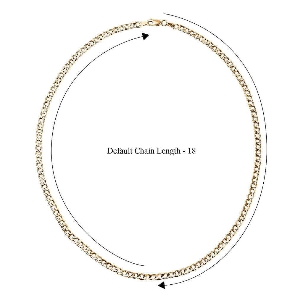 Hatton Garden Close Out Deal - 9K Yellow Gold Flat Curb Chain (Size - 18)