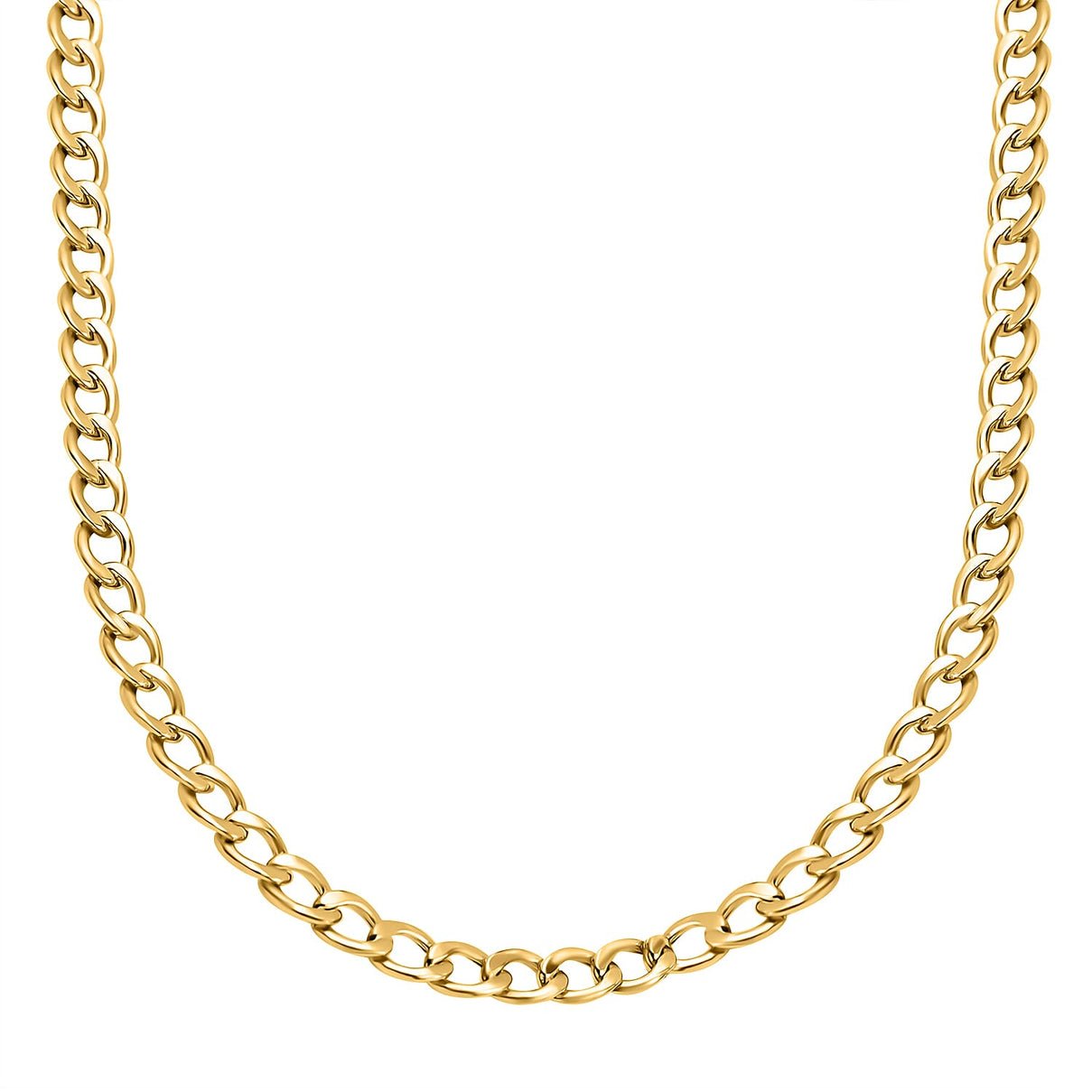 9K Yellow Gold Flat Curb Chain (Size - 18), Gold Wt. 3.8 Gms 7751586 2