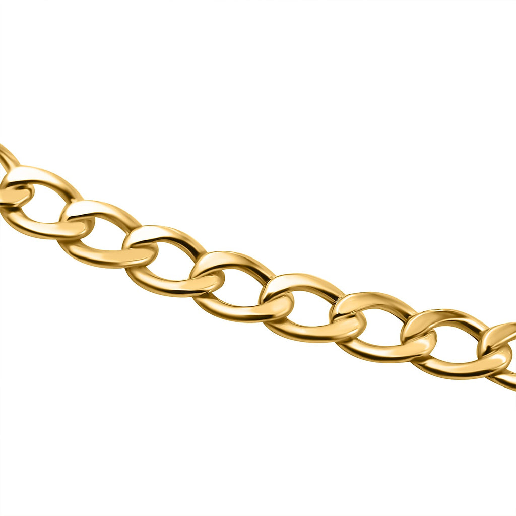 9K Yellow Gold Flat Curb Chain (Size - 18), Gold Wt. 3.8 Gms