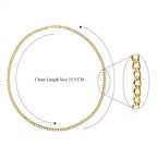 9K Yellow Gold Flat Curb Chain (Size - 18), Gold Wt. 3.8 Gms