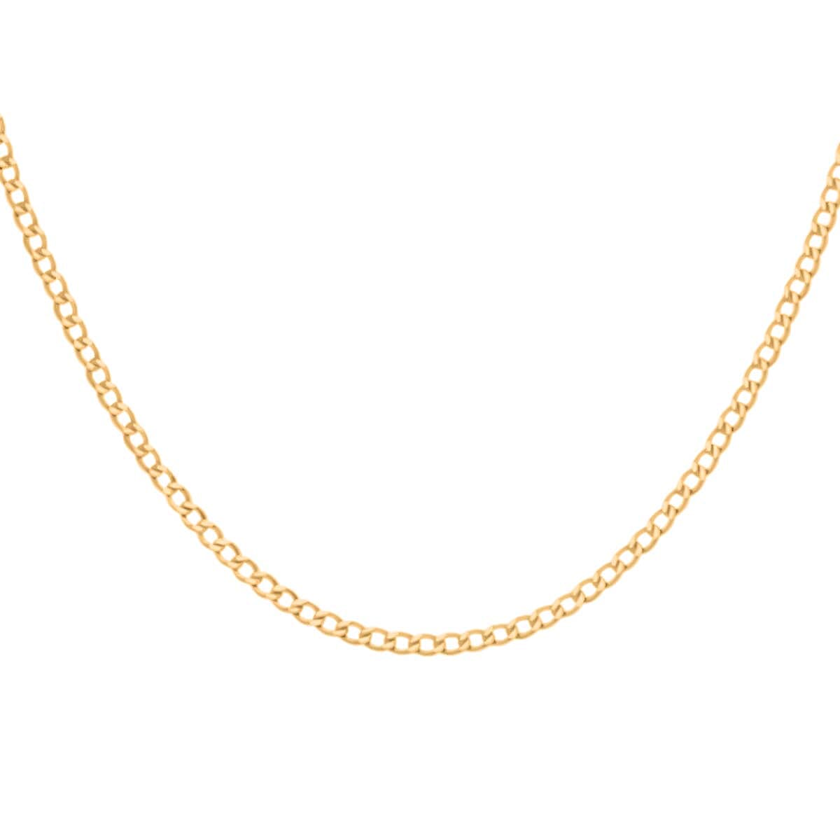 9K Yellow Gold Flat Curb Chain (Size - 18) with Lobster Clasp, Gold Wt. 3.80 Gms. 8055291 0