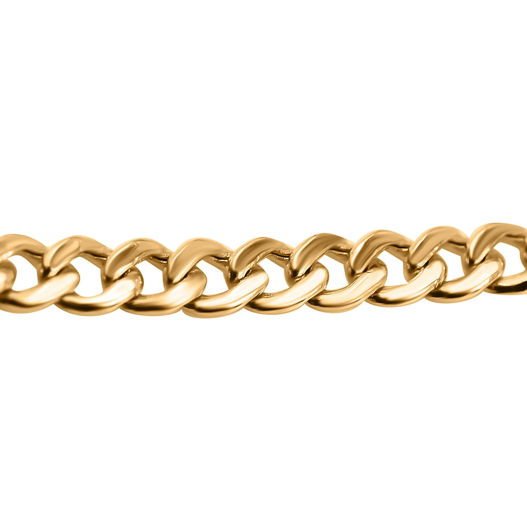 Hatton Garden Closeout - 9K Yellow Gold Flat Curb Necklace (Size-18)