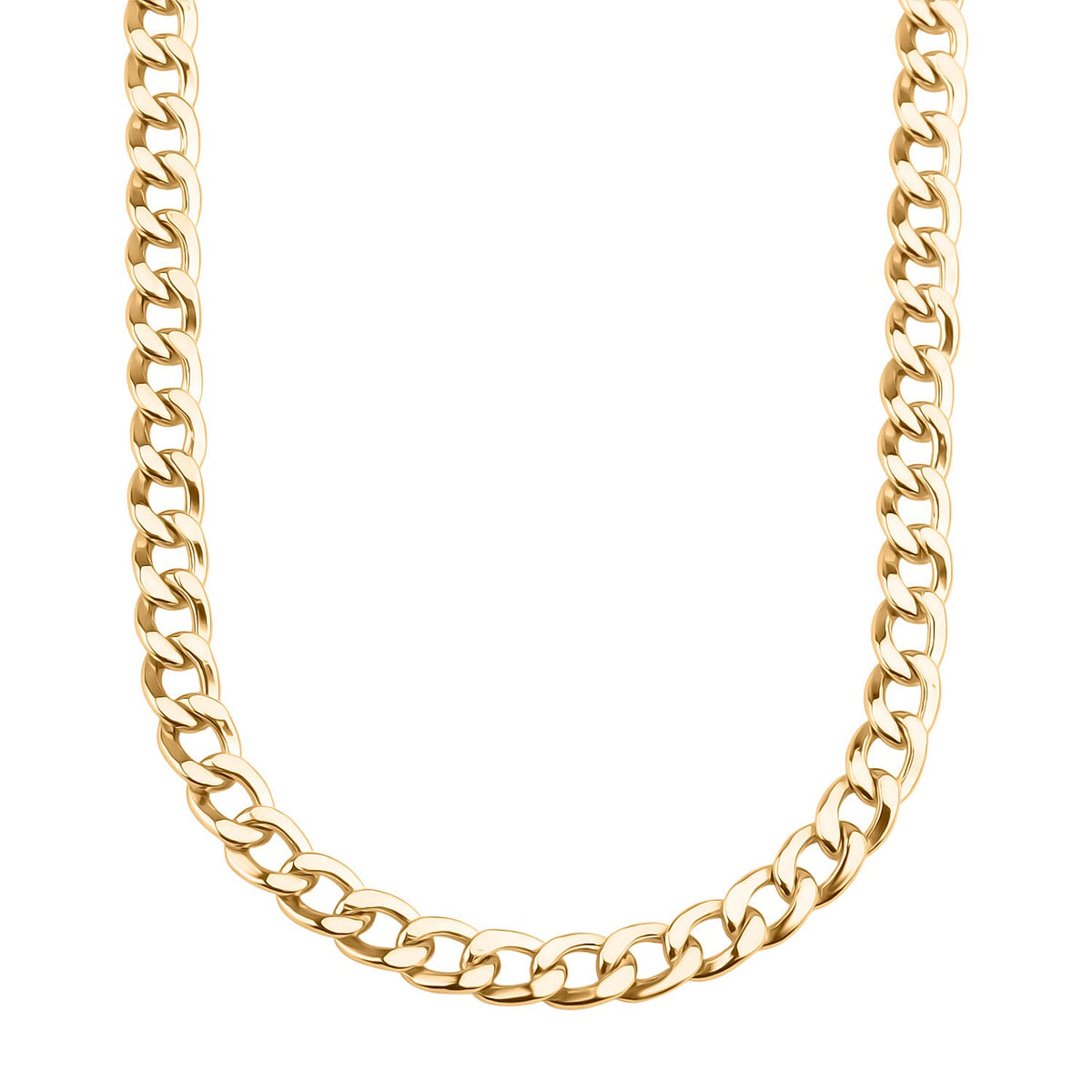 9K Yellow Gold 4.6MM Flat Curb Chain with Lobster Clasp 24 Inch 11.68g 8416657 0
