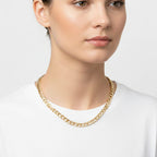 9K Yellow Gold Flat Curb Chain (Size - 24) with Lobster Clasp, Gold Wt. 11.85 Gms.