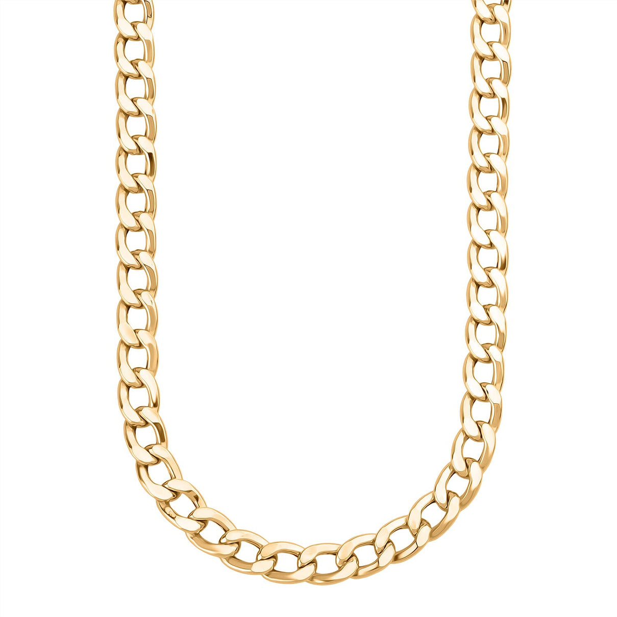 9K Yellow Gold 5.5MM Flat Curb Chain with Lobster Clasp 24 Inch 8416678 0